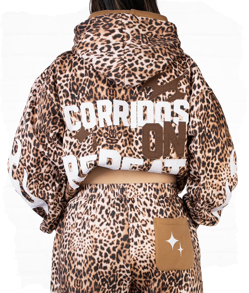 Corridos On Repeat Leopard Hoodie