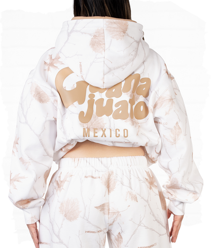 WHITE CAMO PUFF STATE HOODIE