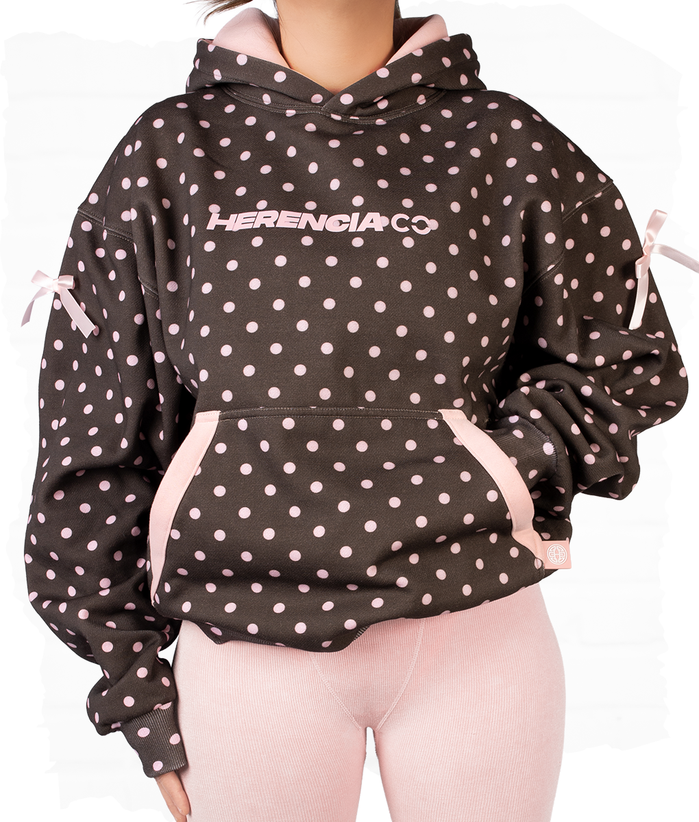 Too Busy For A Boyfriend Polka Dot Hoodie