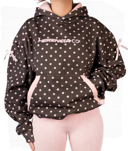Too Busy For A Boyfriend Polka Dot Hoodie