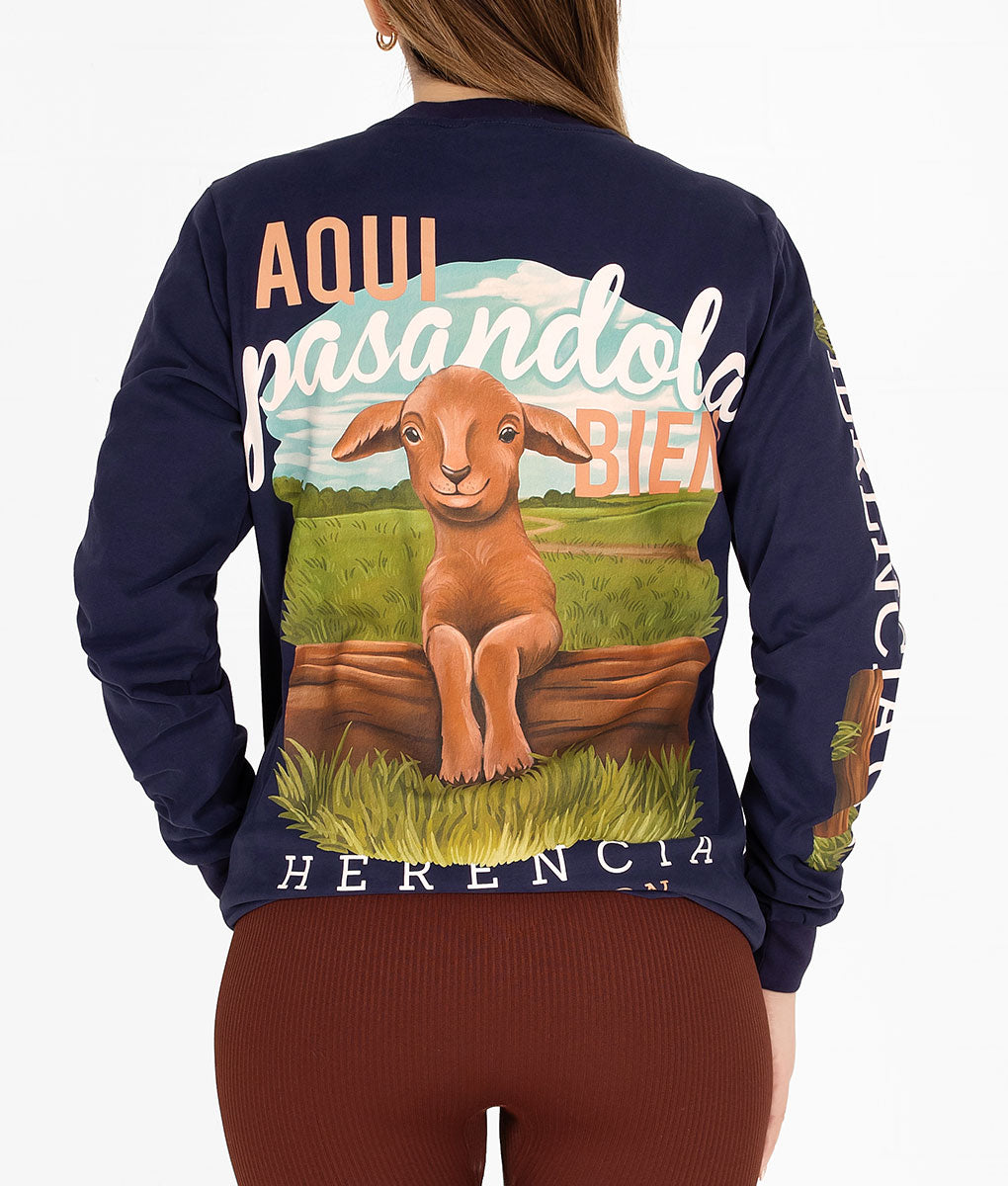 Aqui Pasandola Bien Pocket Long Sleeve