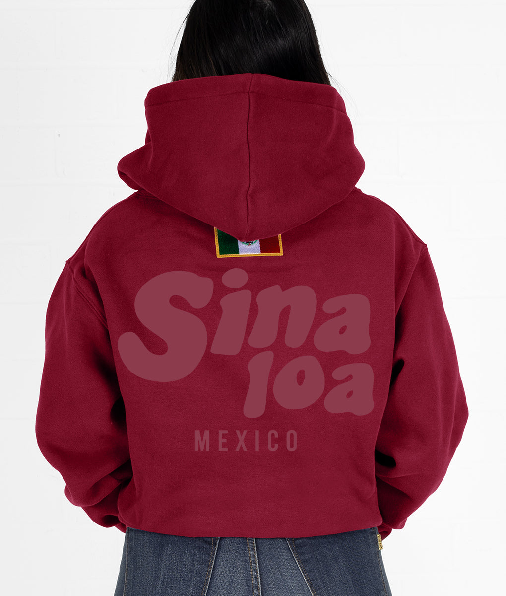 MAROON PUFF STATE HOODIE