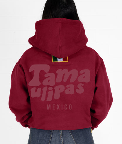 MAROON PUFF STATE HOODIE