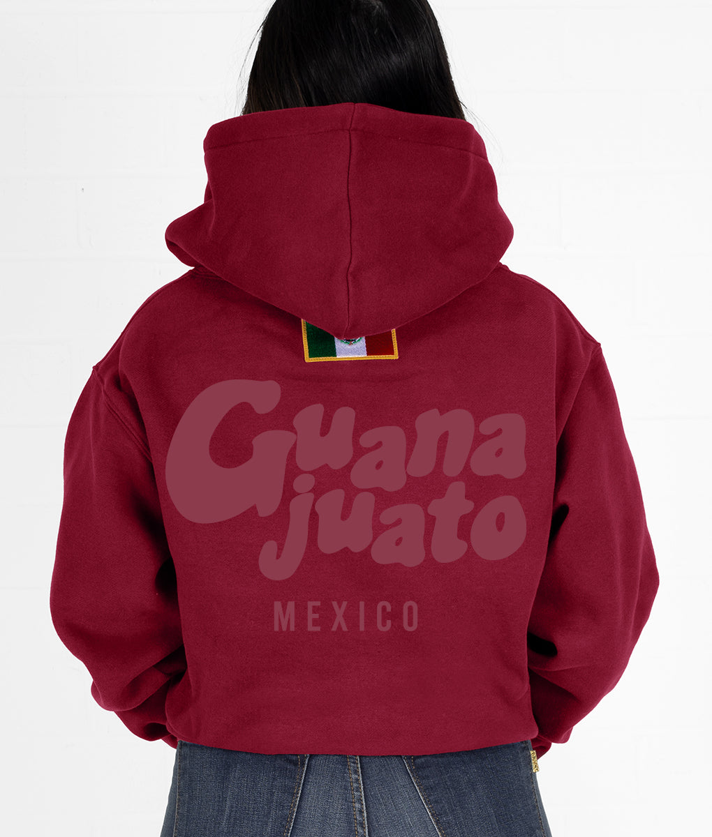 MAROON PUFF STATE HOODIE