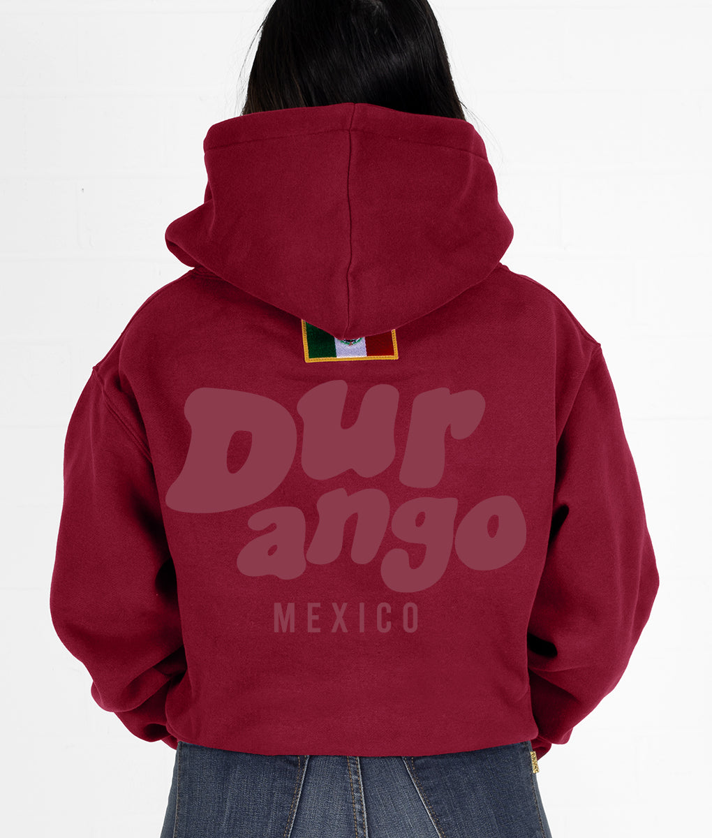 MAROON PUFF STATE HOODIE