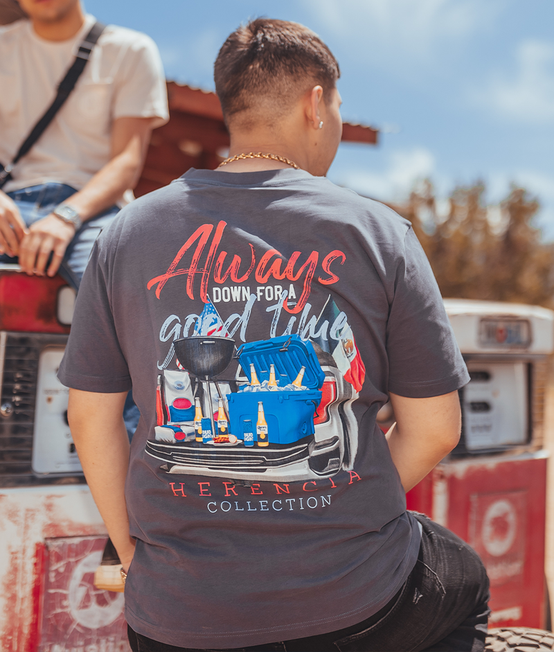 Always Down For A Good Time Men's Short Sleeve Pocket Tee – Herencia  Clothing