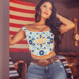 Plebita Embroidered Corset Top