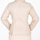 Last Name Women's Quilted Softshell Jacket - Vanilla
