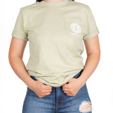 State Butterfly & Daisies Short Sleeve Pocket Tee