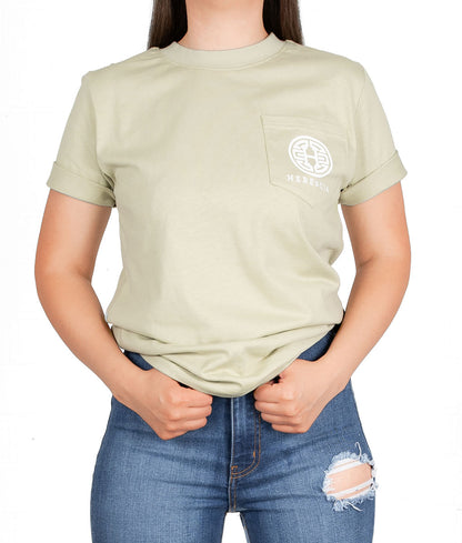 State Butterfly & Daisies Short Sleeve Pocket Tee