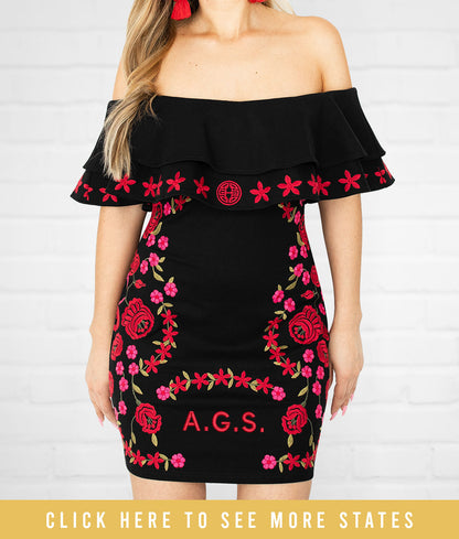 State Aztec Princess Embroidered Dress