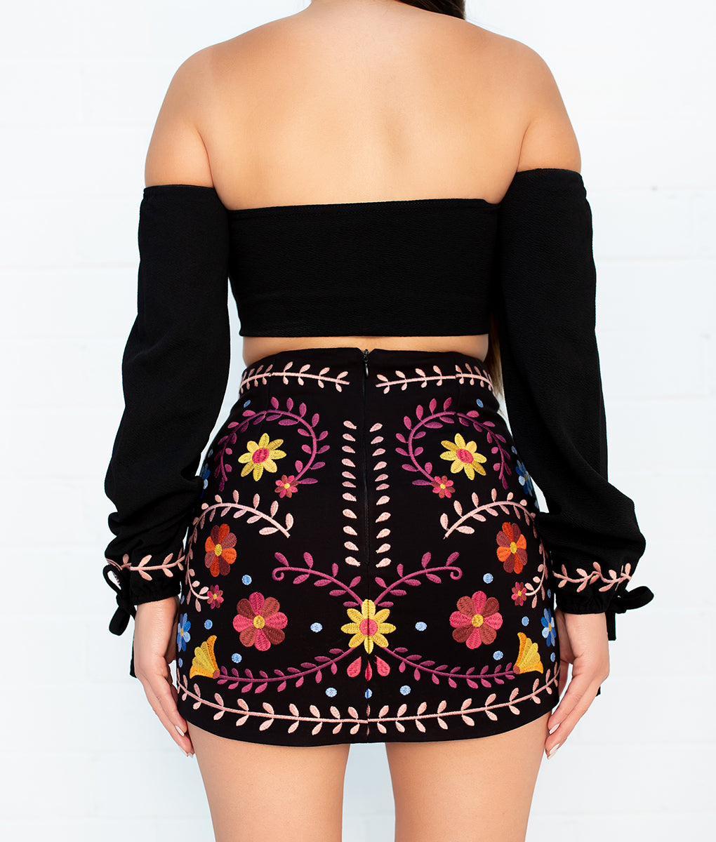 Catrina Embroidered Skirt