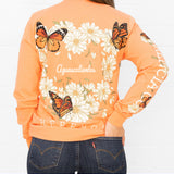 State Butterfly & Daisies Long Sleeve Pocket Tee
