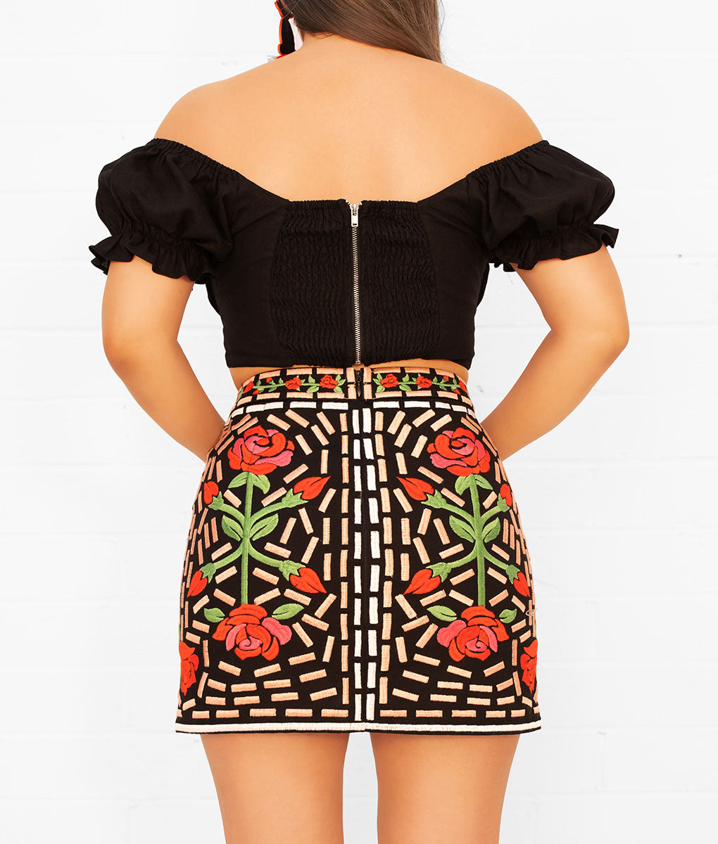 State Dulce Maria Embroidered Skirt