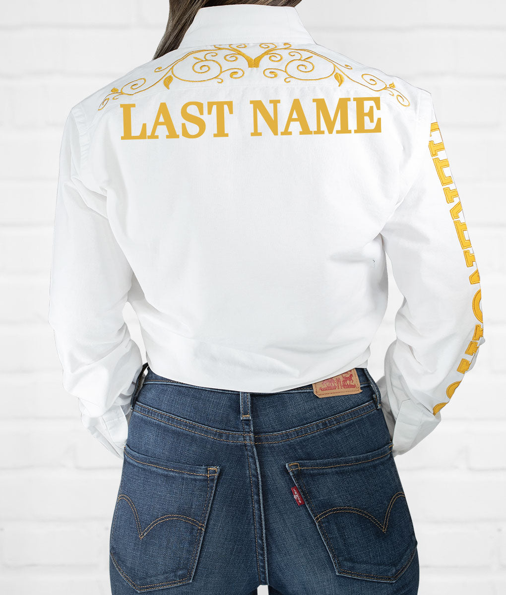 Last Name Women's Jaripeo Button-Down