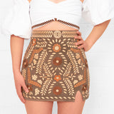 Suede Parrandera Embroidered Skirt Holiday Edition