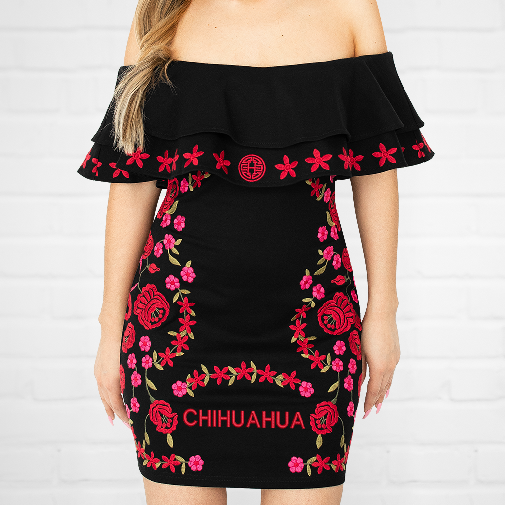State Aztec Princess Embroidered Dress