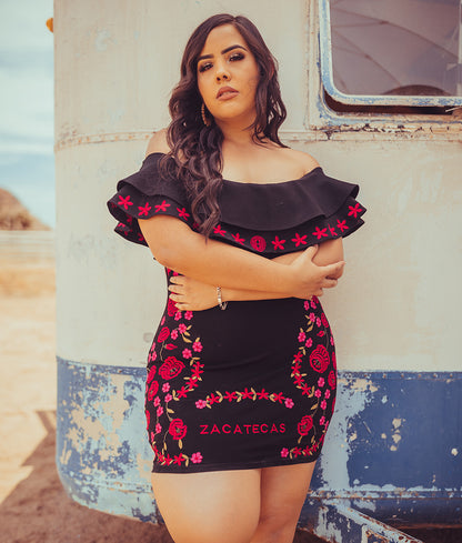 State Aztec Princess Embroidered Dress