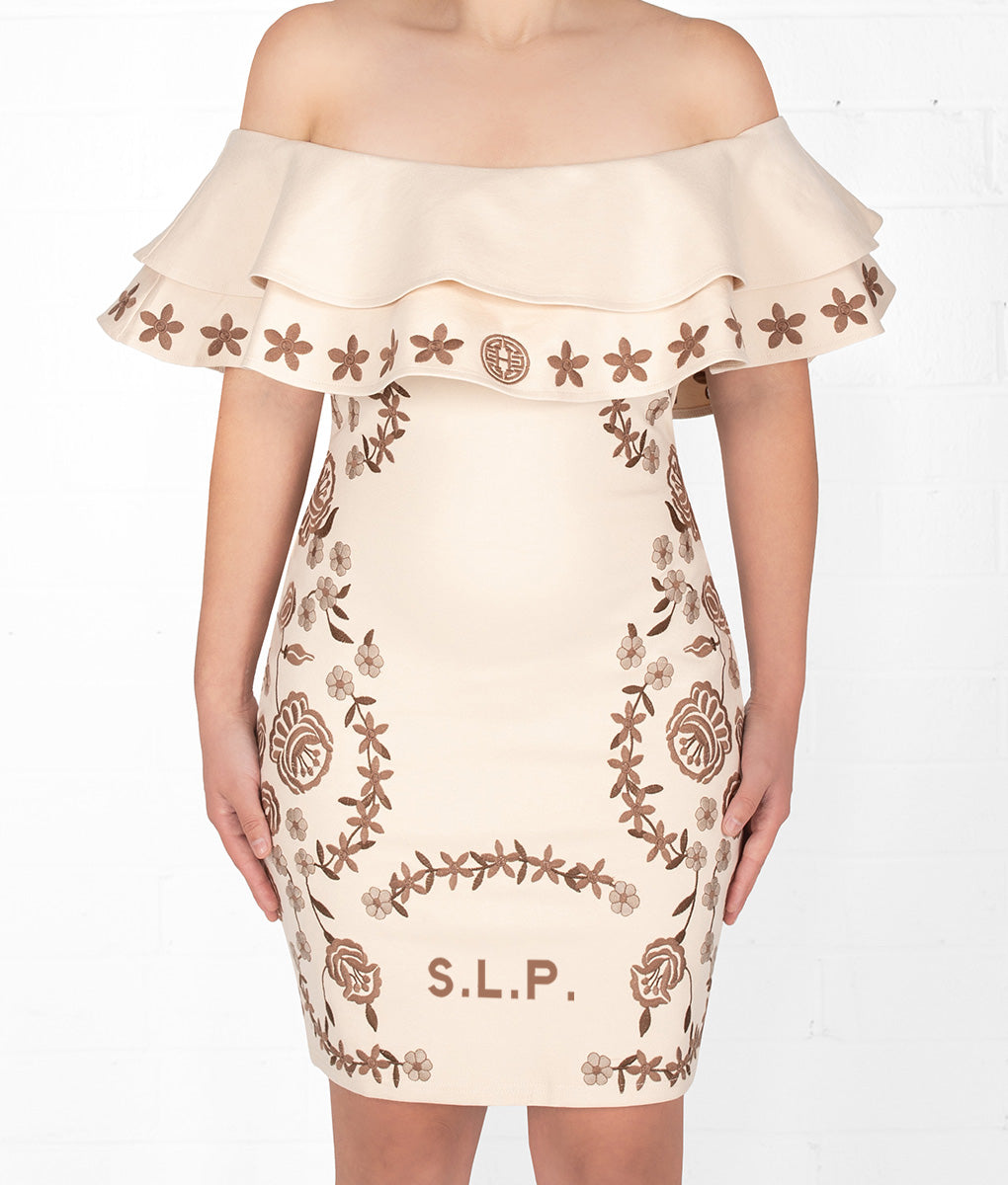 State Aztec Princess Embroidered Dress Holiday Edition